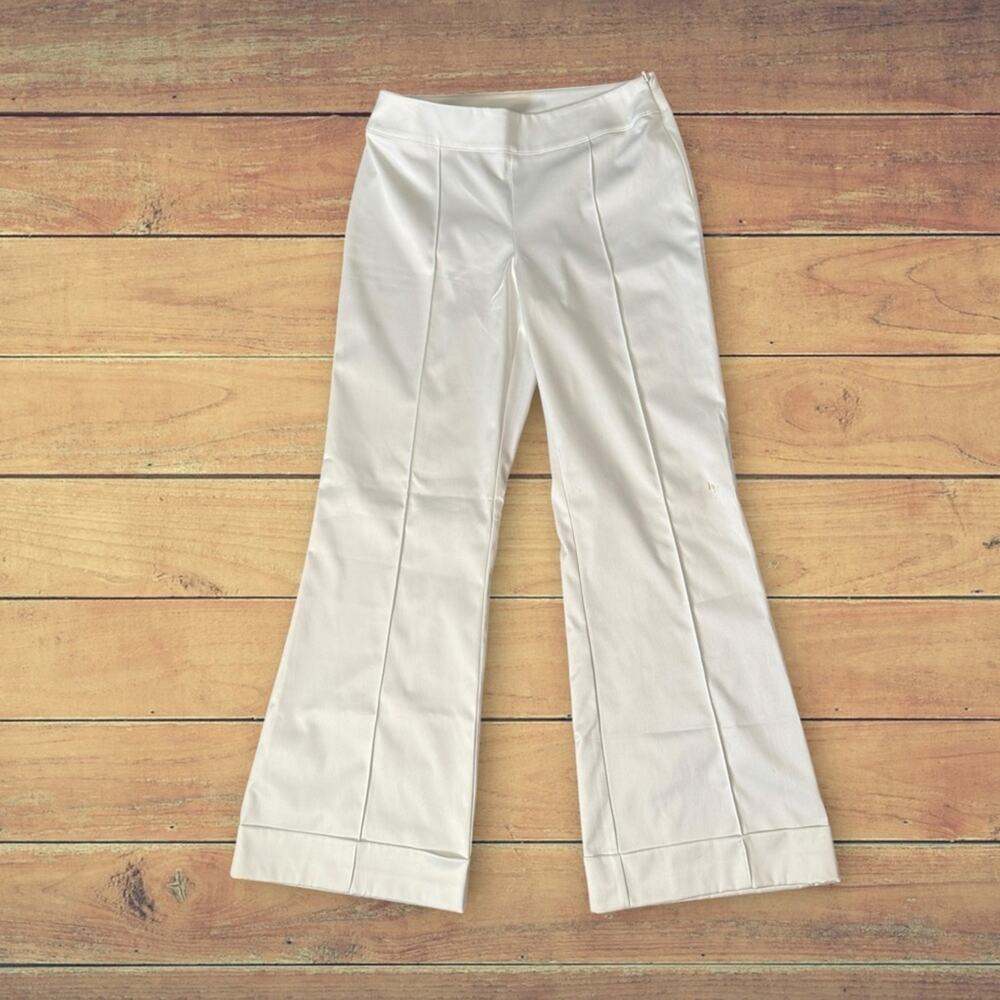 JS Collections white wide leg pants